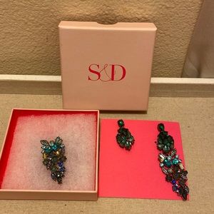 Ombré Statement Earrings (Stella & Dot - original box) 2 in 1